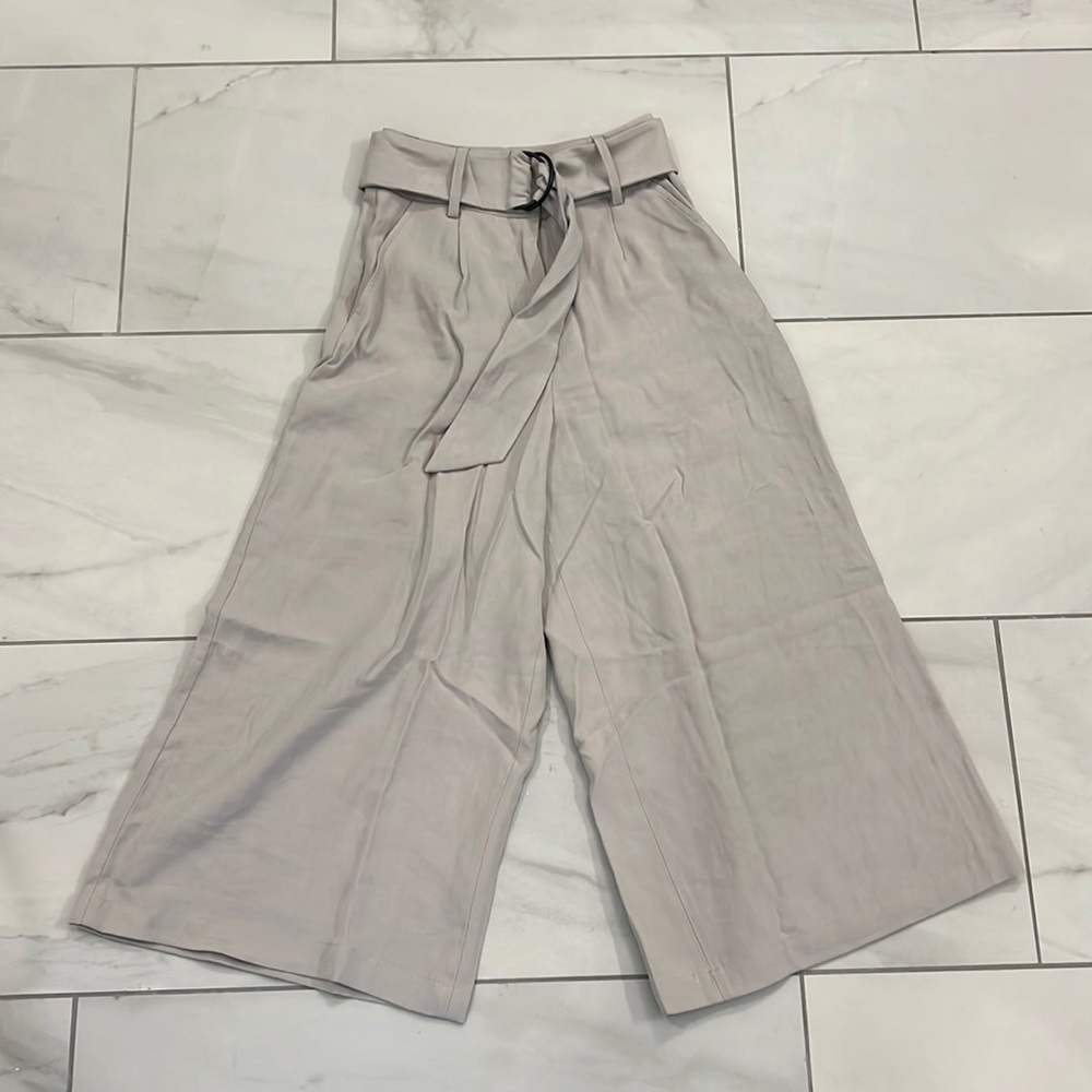 Cropped wide leg trouser